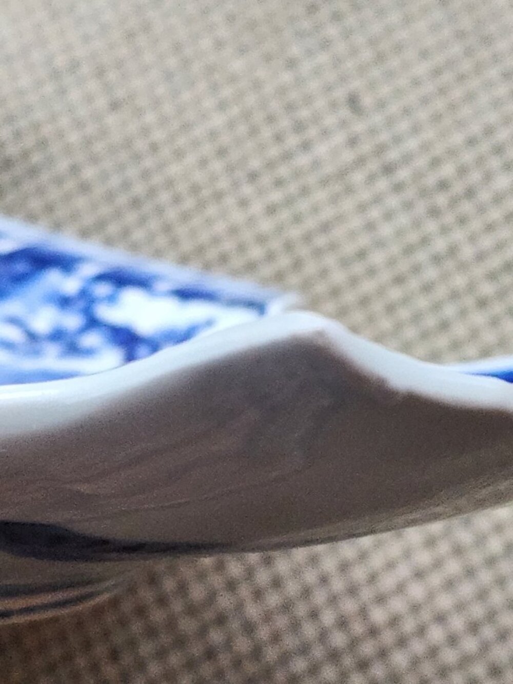 Flounder Plate Japan Arita Porcelain Pottery Meiji Period Blue White Platter Old - Picture 8 of 9